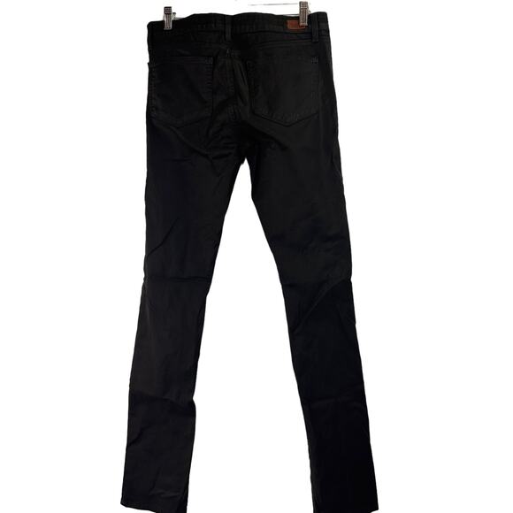 Paige Peg Skinny Pandora Black Metallic Coated Black Pants Size 30 - Picture 7 of 10
